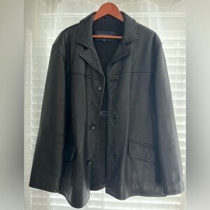 London Fog Men's Black Button-Up Jacket